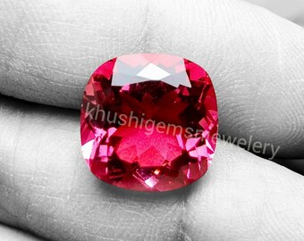 Cushion Cut Pink Sapphire: Synthetic Gemstone for Jewelry Making