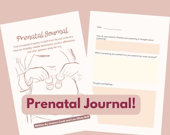 Prenatal Journal for Pregnancy - includes appointment log, gratitude journal pages and educational content!