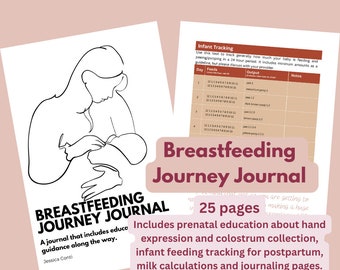 Breastfeeding Journey Journal - start off your breastfeeding journey with education and support in this educational journal!