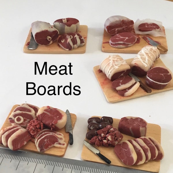 1:12 Various meat boards and butchers block