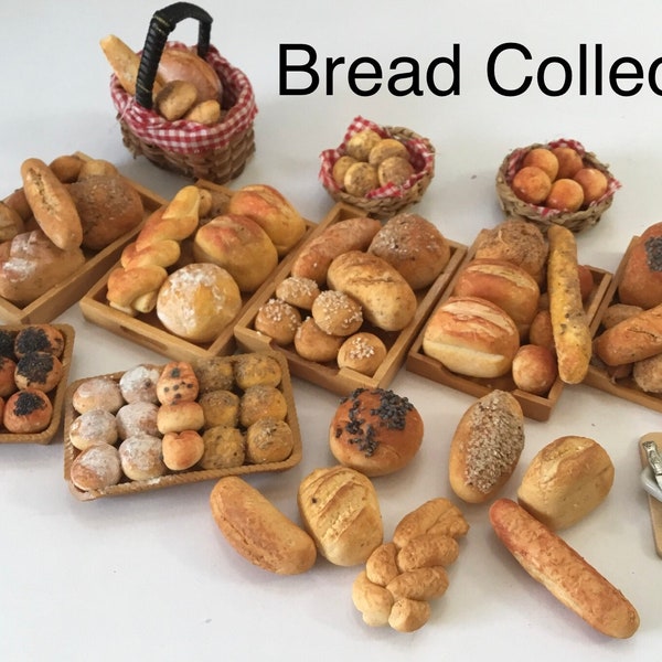 1:12 Diverse bakkerijartikelen (brood, gebak)