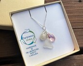 Genuine Sea Glass + Czech Crystal Pendant  |  1-of-it-kind!  |  Recycled Material ...FREE Shipping