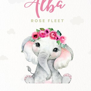 A4 Personalised Baby print / Newborn Gift / Nursery Decor / Personalised Baby Birth Details / Nursery Print