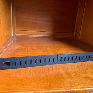 3d Printed Cable Pass Through 19" Rack Mount for Network Monitor Cable Management