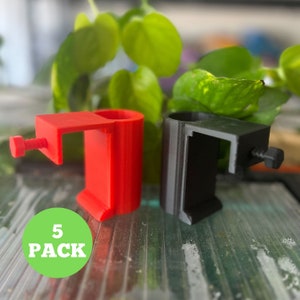 5 Pack Aquarium Plant Holder Adjustable for 10–200 gallon Fish Tanks Pothos Plant Holder 3D Printed &quot;The Tube&quot;