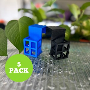 5 Pack Aquarium Plant Holder Adjustable for 10–200 gallon Fish Tanks Pothos Plant Holder 3D Printed &quot;The Medium&quot;