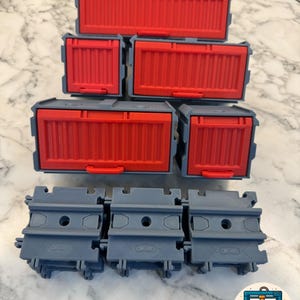 3D Printed Modular Cargo Container Storage System, Customizable Workshop, Desk, Garage Organization