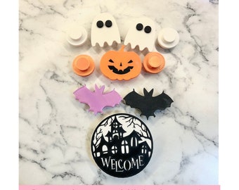 3D Printed Lego-Inspired Halloween Holiday Accessory Bundle For Giant Wreath Teacher Classroom Housewarming Gift