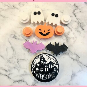 3D Printed Building Block Inspired Halloween Holiday Accessory Bundle for Giant Wreath Teacher Classroom Housewarming Gift