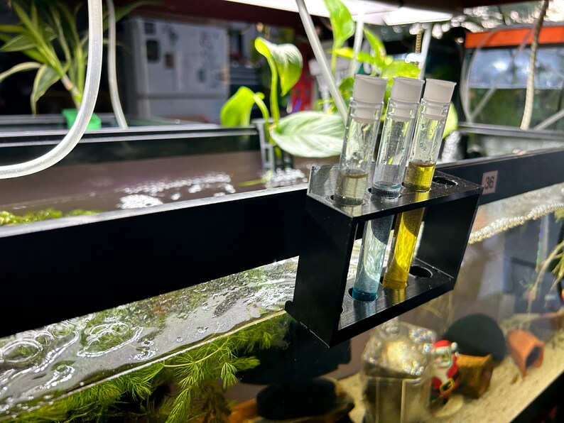 API Test Tube Holder for Aquariums Fish Tanks Hangs on Side of the Tank ...