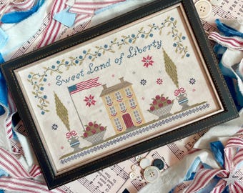 Liberty - Seasons of Generosity Series - PAPER COPY cross stitch pattern - The Proper Stitcher - Original Design