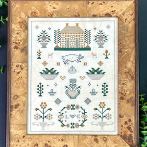 Bountiful Sampler - Cross Stitch Pattern - PAPER COPY - The Proper Stitcher - Reproduction Sampler
