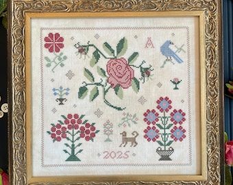 Próbnik róż angielskich – Próbnik reprodukcji – The Proper Stitcher – Pobierz plik PDF