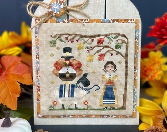 Thankful Ewe Cross Stitch Pattern - Thanksgiving Sheep (Paper Copy)
