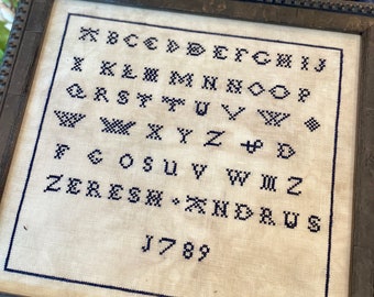 Zeresh Andrus - 1789 - un Sampler di Riproduzione - The Proper Stitcher - COPIA CARTAcea - Schema Punto Croce
