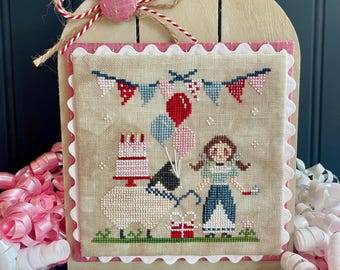 Make A Wish, Ewe (Girl) - Celebrate Ewe Series - The Proper Stitcher - Original Design - Paper Copy