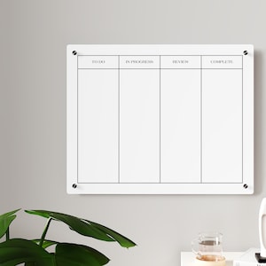 Kanban Board Acrylic Kanban Board Kanban Wall Dryerase Board Kanban Organizational Board