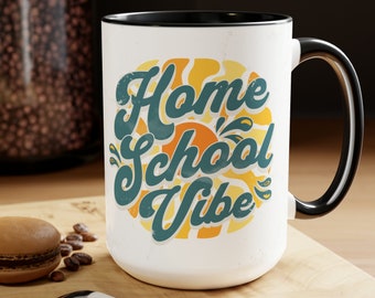 Homeschool Vibes Mug, Homeschool Mom Gift, Homeschool Mother's Day Gift, Homeschool Teacher Gift, Birthday Gift for Homeschooler Mama
