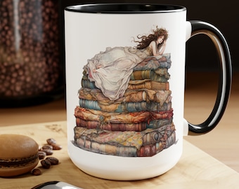 Tazza per gli amanti dei libri, La principessa sul pisello, Tazze da libro Regali Dark Academia per tazza da libro Regalo per lettore Regalo per insegnante Regalo per bibliotecario