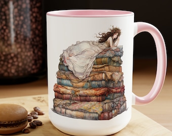 Tazza per gli amanti dei libri, La principessa sul pisello, Tazze da libro Regali Dark Academia per tazza da libro Regalo per lettore Regalo per insegnante Regalo per bibliotecario