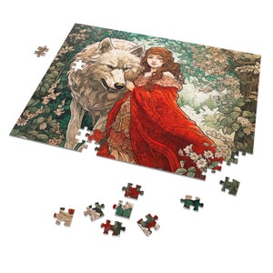 Little Red Riding Hood Puzzle (Choose 30, 110, 252, 500, Or 1000-piece), Fairytale Puzzle, Jigsaw Puzzle, Fairytale Toy, Rainy Day Activity