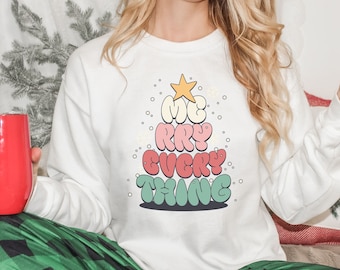 Merry Everything Sweatshirt, Christmas Sweatshirt, Holiday Sweater, Womens Holiday Sweatshirt, Christmas Shirt, Winter Shirt, Christmas Tree