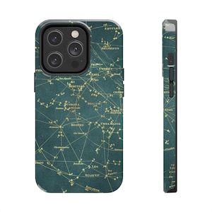 Sterrenbeeld telefoonhoesje, Case-Mate, Teal telefoonhoesje, sterrenbeeld kaart telefoonhoesje, astrologische telefoonhoesje, astronomie telefoon, vintage kaart