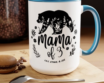 Tazza mamma personalizzata, regalo tazza mamma orso per la mamma, regalo per insegnante di scuola in casa, regalo di compleanno per la mamma, regalo per la nuova mamma, regalo personalizzato per la festa della mamma