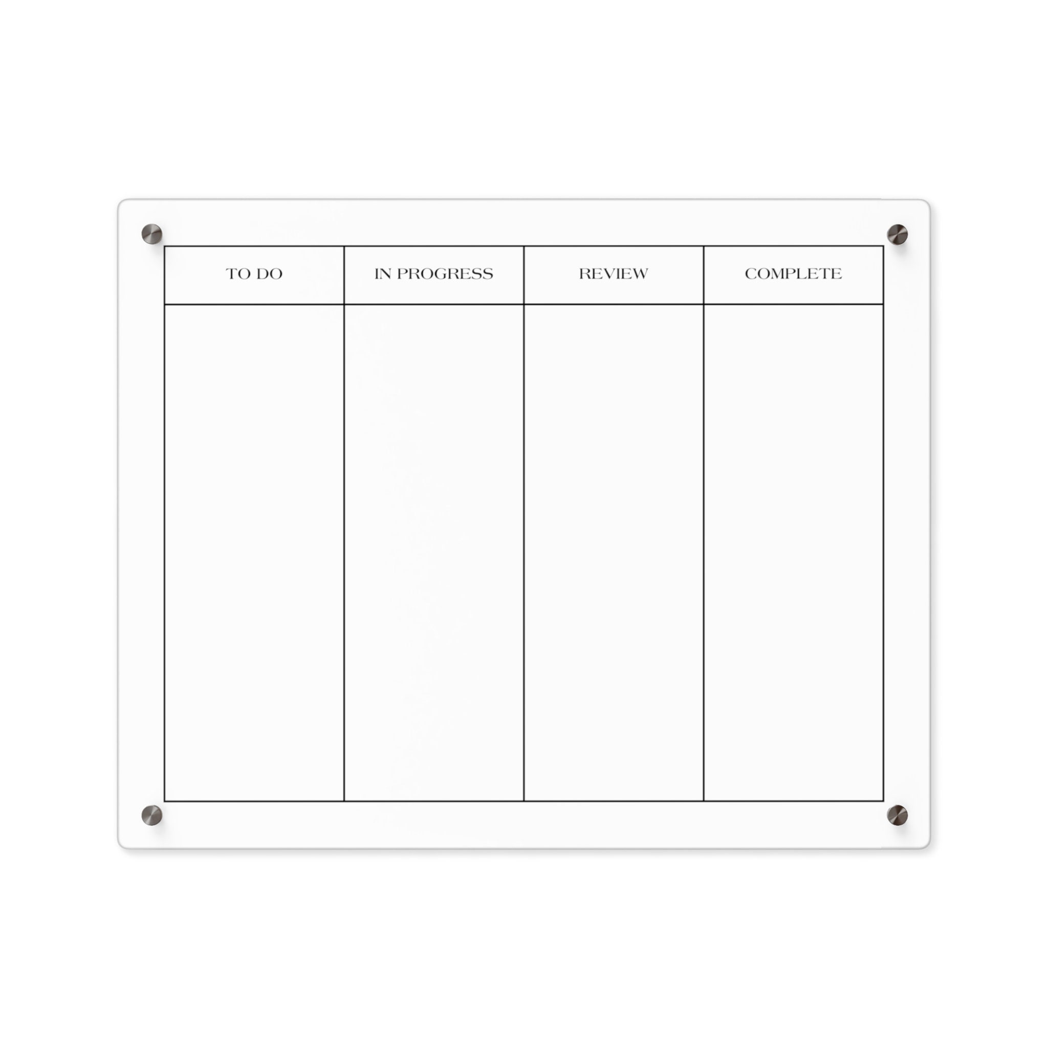 Kanban Board Acrylic Kanban Board Kanban Wall Dryerase Board Kanban Organizational Board Etsy