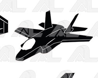 Set di file vettoriali per aereo F-35 (*eps)! Regalo per pilota in formato SVG