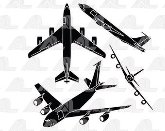 KC-135 Stratotanker airplane -   vector set  file (*eps)!