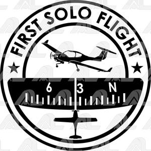 First Solo Flight -Diamond DA-40 -vector graphic