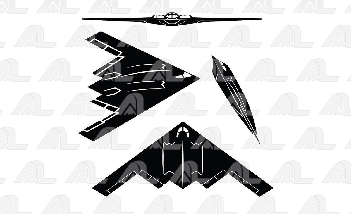 B-2 Spirit Aircraft - Vector Set File (*eps)! SVG Pilot Gift - Etsy