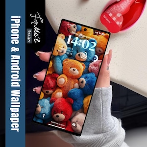 Colorful Teddy Bear Wallpaper – Fun, Cozy 4K Background for iPhone & Android | Bright Teddy Bear 4K Wallpaper - Fun, Eye-Catching Phone