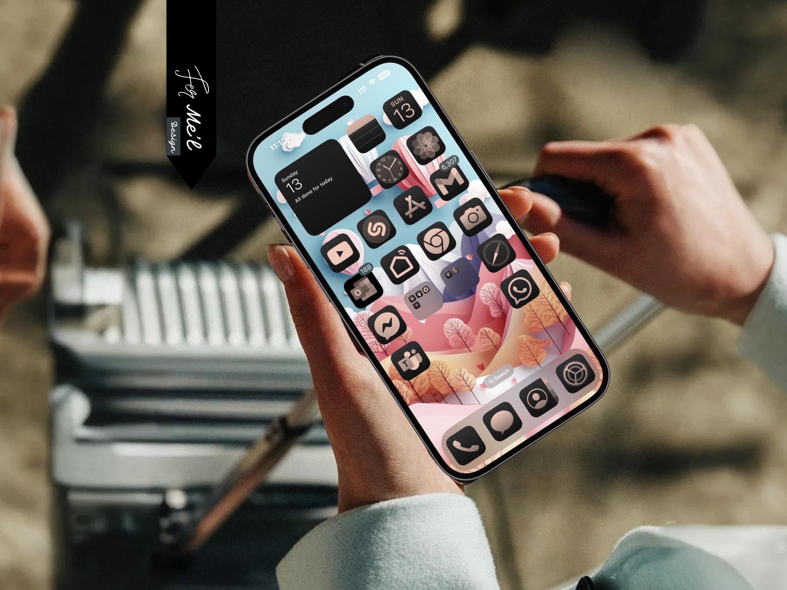 Pastel Papercraft Dream Phone Wallpaper| Hot Air Balloon Papercraft Art ...