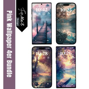 4K Nature Wallpaper Set for iPhone, Samsung, Android | iOS 18 & Android Compatible Nature Wallpaper Bundle | Lakes, Sunsets, Mountains