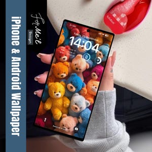 Colorful Teddy Bear Parade 4K Wallpaper – Cute, Vibrant Background for iPhone & Android |Playful and Cozy Teddy Bear 4K Wallpaper