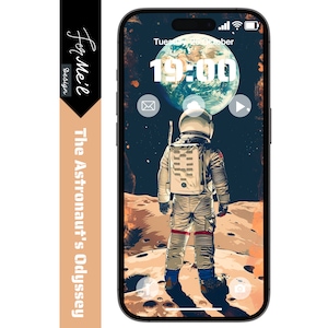 4K Astronaut on Moon Wallpaper - Stunning Space Exploration Art - Perfect for Android & iPhone - High-Quality Mobile Background