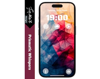 Vibrant Abstract Geometric Art iPhone and Android Wallpaper | Colorful Ultra HD 4K Digital Background for Smartphones