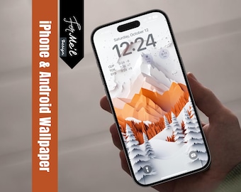 Mountain Landscape Phone Wallpaper for iPhone 15, 16, Pro, and Android | Compatible with iOS 18 and Samsung Galaxy