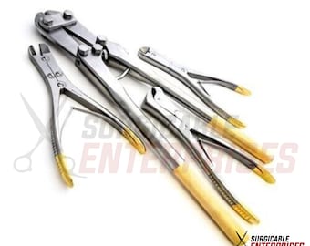 4 pin & wire cutter set tc jaw orthopaedic surgical pliers veterinary