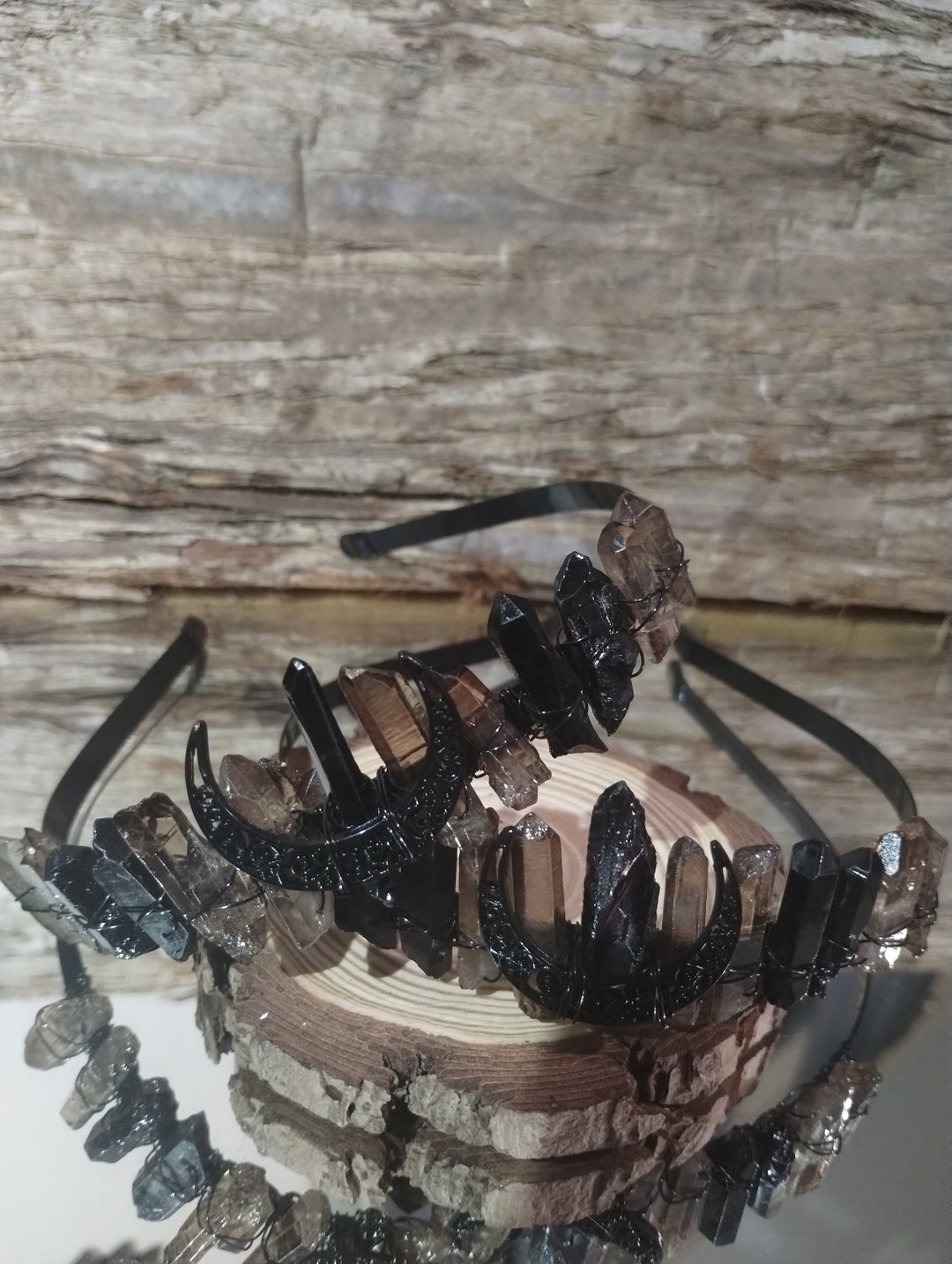 Smokey/ Clear Quartz Crown Etsy
