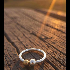 Serenity Acupressure Ring - Stress Relief at your Fingertips! Sterling Silver & 14KTGF