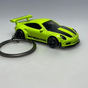 Porsche 911 GT3 RS Keychain, Diecast car keychain