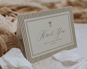 Martini Thank You Card Bride in a Tini Bit Closer Bridal Shower Template Espresso Martini Bachelorette Theme Love is Brewing, 0006