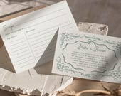 Floral Bridal Shower Recipe Card Template: Printable Toile Design