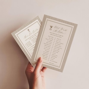 Modello di giochi per addio al nubilato Martini, biglietto di auguri e consigli per la sposa un po' più vicina, 5x7, modifica in Corjl, 0006
