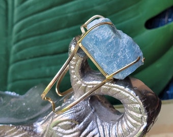 Raw Aquamarine Bracelet