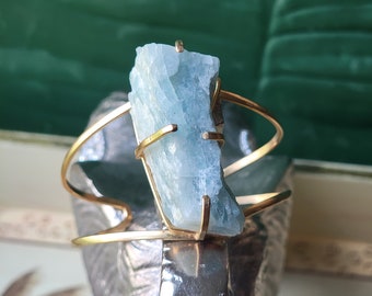 Raw Aquamarine Bracelet