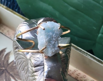 Raw Aquamarine Bracelet